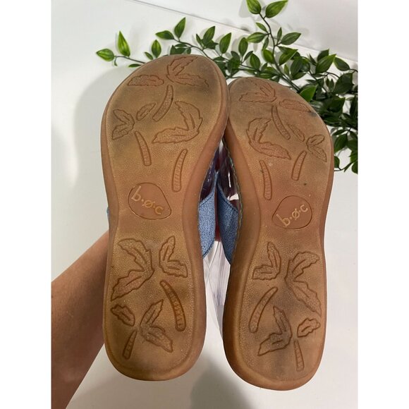 B.O.C Womens Blue Faux Leather Flip Flops Size 8 - Picture 12 of 16